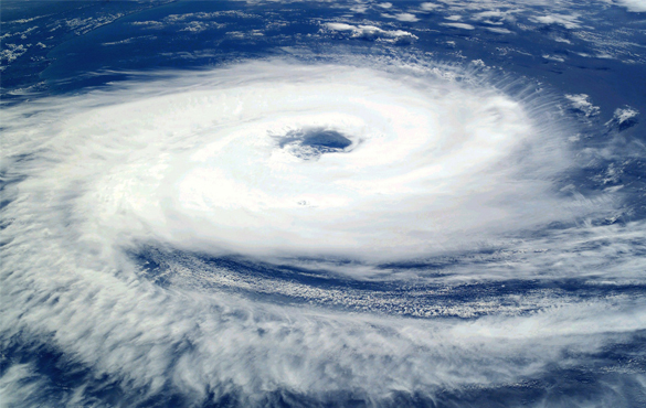 image of eye of hurricane